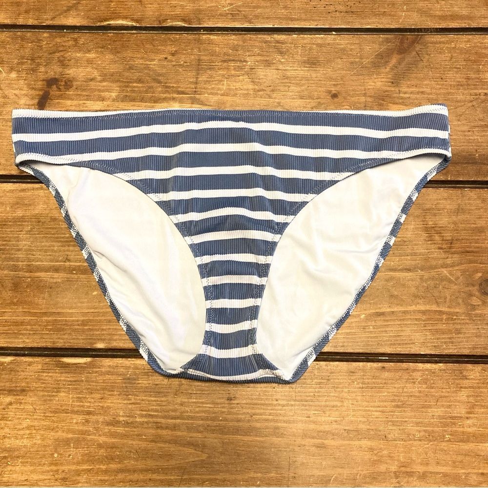 Aerie Swimsuit Bikini Bottoms Size XXL Blue Striped NWOT